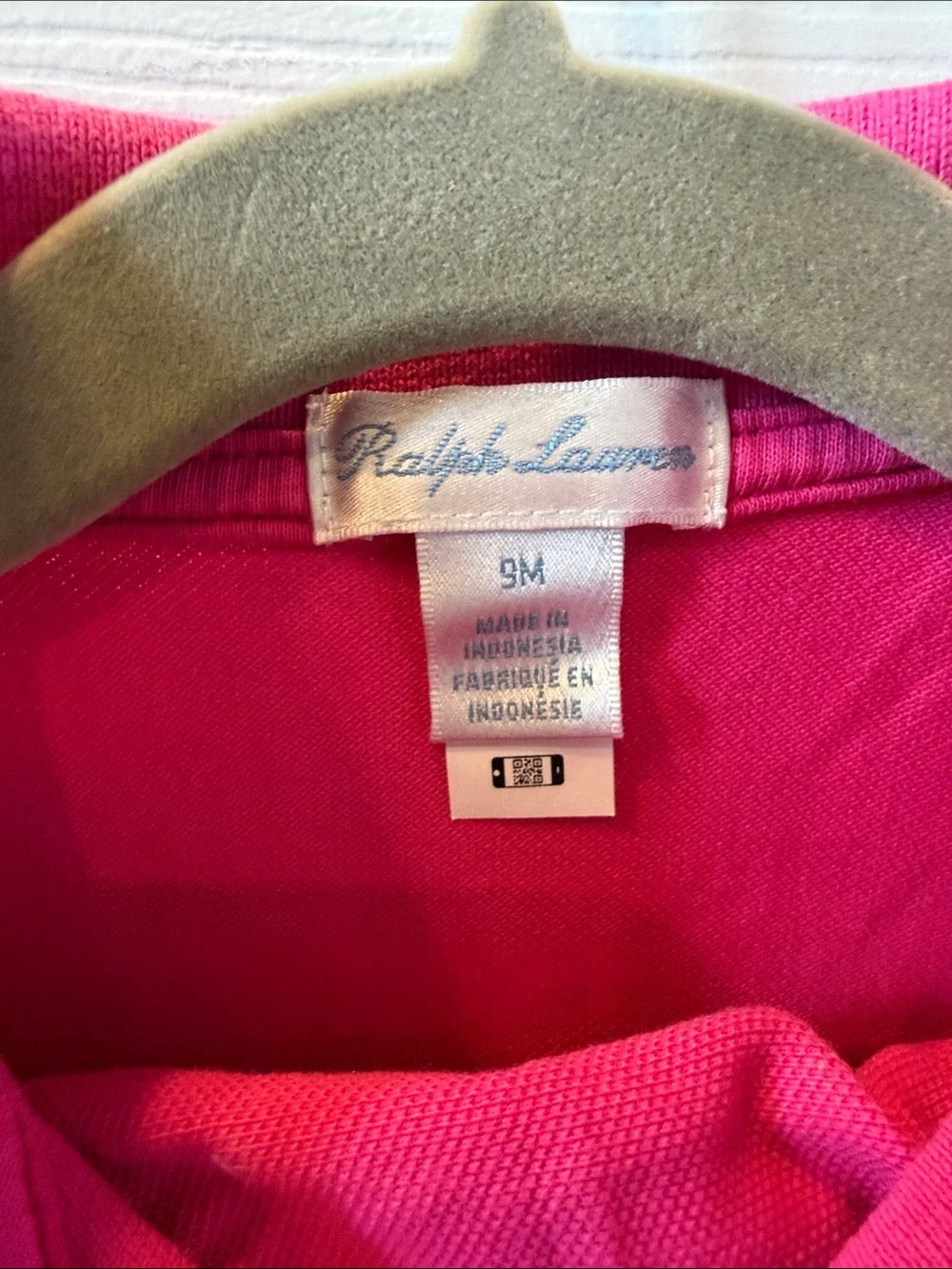 Ralph Lauren Baby Girl Pink Polo Dress 9M Pleated